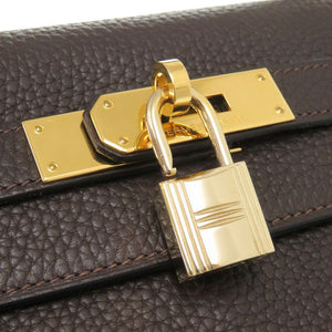エルメス ケリー28 内縫い トリヨンクレマンス ショコラ ゴールド金具 □J刻印(2006年製) ハンドバッグ 茶 0341【中古】HERMES