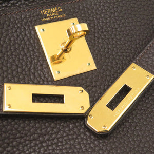 エルメス ケリー28 内縫い トリヨンクレマンス ショコラ ゴールド金具 □J刻印(2006年製) ハンドバッグ 茶 0341【中古】HERMES