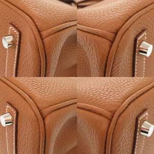 未使用 エルメス バーキン30 トゴ ゴールド シルバー金具 K刻印(2025年製) ハンドバッグ 茶 0344【中古】HERMES