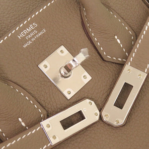 未使用品 エルメス バーキン25 トゴ エトゥープ シルバー金具 W刻印(2024年製) ハンドバッグ 0345【中古】HERMES