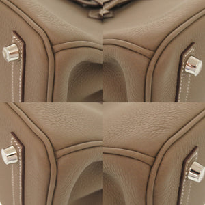 未使用品 エルメス バーキン25 トゴ エトゥープ シルバー金具 W刻印(2024年製) ハンドバッグ 0345【中古】HERMES
