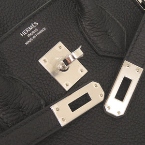 未使用 エルメス バーキン25 トゴ ブラック シルバー金具 W刻印(2024年製) ハンドバッグ 黒 0346【中古】HERMES