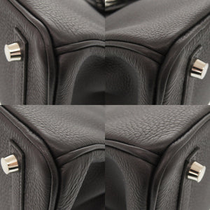 未使用 エルメス バーキン25 トゴ ブラック シルバー金具 W刻印(2024年製) ハンドバッグ 黒 0346【中古】HERMES