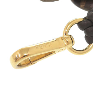 新品同様 フェンディ ストラップ ユー ミニ レザー ブラウン ショート ストラップ 茶 0354【中古】FENDI