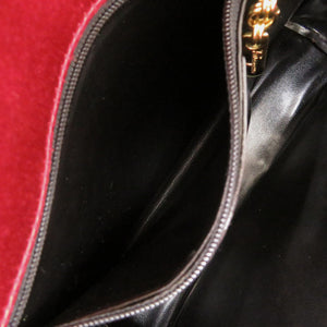 サルヴァトーレフェラガモ ヴァラリボン A219168 サテン レッド ショルダーバッグ 赤 0357【中古】Salvatore Ferragamo