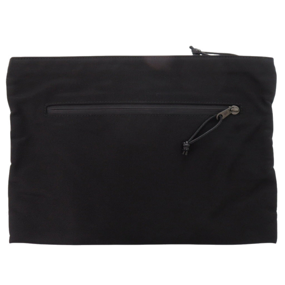 バレンシアガ ロゴ ナイロン ブラック ポーチ クラッチバッグ 黒 0358【中古】BALENCIAGA メンズ