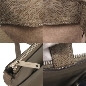 ヴァレクストラ Vライン レザー グレー 2WAY バックパック トートバッグ 0359【中古】Valextra