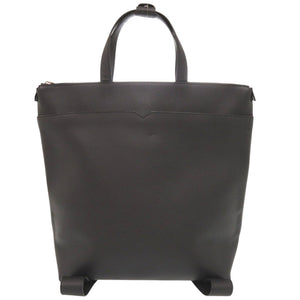 ヴァレクストラ Vライン レザー ブラック 2WAY バックパック トートバッグ 黒 0360【中古】Valextra
