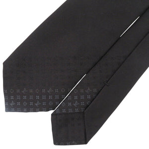 美品 ルイ ヴィトン モノグラム グラディエント M78764 シルク ブラック ネクタイ 黒 LV 0366【中古】LOUIS VUITTON メンズ
