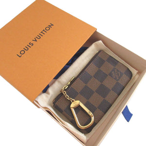 新品同様 ルイヴィトン ダミエ ポシェットクレ N62658 ブラウン 茶 コインケース 0371【中古】LOUIS VUITTON