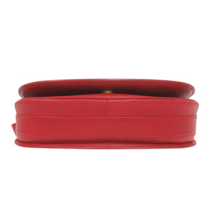 美品 カルティエ マスト ドゥ カルティエ レザー レッド ショルダーバッグ 赤 0373【中古】CARTIER