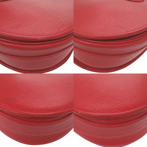 美品 カルティエ マスト ドゥ カルティエ レザー レッド ショルダーバッグ 赤 0373【中古】CARTIER