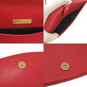 美品 カルティエ マスト ドゥ カルティエ レザー レッド ショルダーバッグ 赤 0373【中古】CARTIER