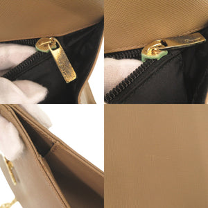美品 サルヴァトーレフェラガモ ガンチーニ レザー ベージュ チェーンショルダー ショルダーバッグ 0375【中古】Salvatore Ferragamo