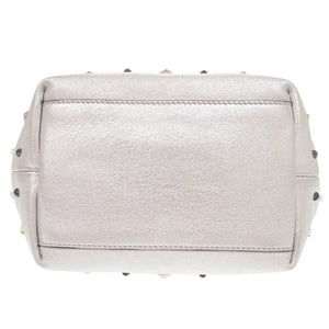 美品 ジミーチュウ MINISARA ミニサラ スタースタッズ レザー シルバー 2WAY ハンドバッグ ショルダーバッグ 0376【中古】JIMMY CHOO