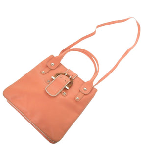 サルヴァトーレフェラガモ ガンチーニ EY-21 6310 レザー ピンク 2way ハンドバッグ ショルダーバッグ 0381【中古】Salvatore Ferragamo