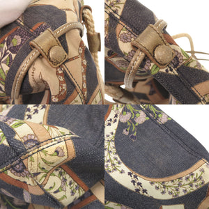 サルヴァトーレフェラガモ ガンチーニ 花柄 トンボ キャンバス マルチカラー トートバッグ 0383【中古】Salvatore Ferragamo