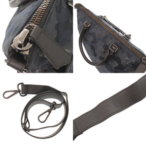 美品 ザネラート カモフラージュ柄 ナイロン ネイビー 2WAY トートバッグ ショルダーバッグ 0386【中古】ZANELLATO