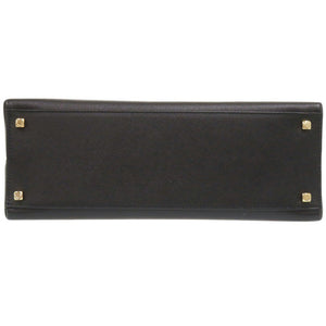 美品 サルヴァトーレフェラガモ ガンチーニ AF-21 0290 2WAY レザー ブラック ハンドバッグ 黒 0387【中古】Salvatore Ferragamo