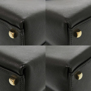 美品 サルヴァトーレフェラガモ ガンチーニ AF-21 0290 2WAY レザー ブラック ハンドバッグ 黒 0387【中古】Salvatore Ferragamo