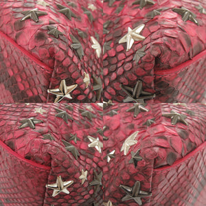 ジミーチュウ SASHA サシャ スタースタッズ 型押しレザー ピンク トートバッグ 0402【中古】JIMMY CHOO