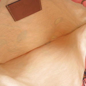 美品 ロエベ パウラズイビザ コットン ピンク ドローストリングポーチ 0410【中古】LOEWE