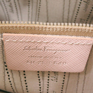 サルヴァトーレフェラガモ ガンチーニ AU-21/B640 レザー ピンク ワンショルダーバッグ 0412【中古】Salvatore Ferragamo