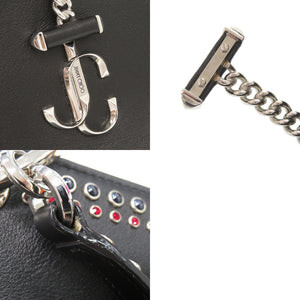 美品 ジミーチュウ VARENNE HOBO ヴァレンヌ ホーボー レザー ブラック ワンショルダー ショルダーバッグ 黒 0413【中古】JIMMY CHOO