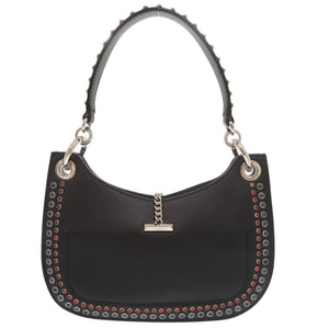 美品 ジミーチュウ VARENNE HOBO ヴァレンヌ ホーボー レザー ブラック ワンショルダー ショルダーバッグ 黒 0413【中古】JIMMY CHOO