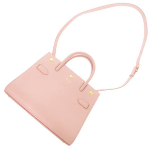 美品 バーバリー タイトルバッグ 2WAY レザー ピンク ハンドバッグ 0416【中古】BURBERRY