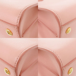 美品 バーバリー タイトルバッグ 2WAY レザー ピンク ハンドバッグ 0416【中古】BURBERRY
