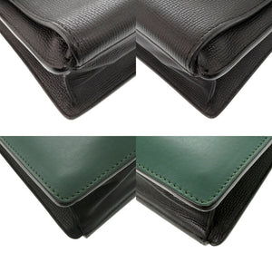 バーバリー ノバチェック CFPNBA1241 レザー グリーン ブラック ショルダーバッグ 緑 黒 0422【中古】BURBERRY