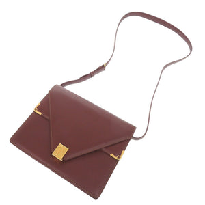 カルティエ マストライン レザー ボルドー ショルダーバッグ 0480【中古】CARTIER