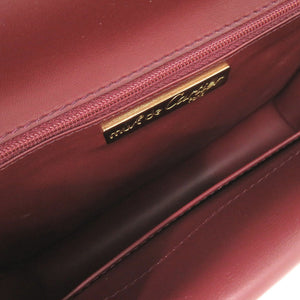 カルティエ マストライン レザー ボルドー ショルダーバッグ 0480【中古】CARTIER