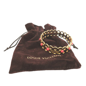 ルイ ヴィトン ハイドアンドシーク M66529 メタル ゴールド バングル ブレスレット 金 LV 0487【中古】LOUIS VUITTON
