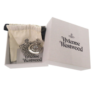 ヴィヴィアンウエストウッド NEW SMALL ORB ネックレス 真鍮 ラインストーン シルバー 0500【中古】Vivienne Westwood