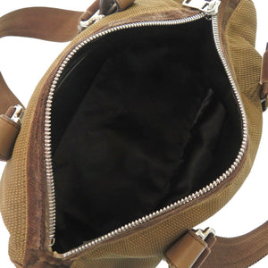 美品 イヴ サンローラン 119976 ミニボストン キャンバス ブラウン ハンドバッグ 0505【中古】YVES SAINT LAURENT
