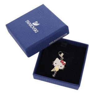 新品同様 スワロフスキー ハローキティー アイスクリーム メタル ラインストーン シルバー チャーム 0510【中古】SWAROVSKI