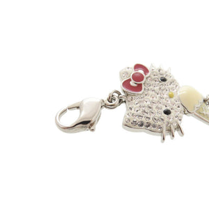 新品同様 スワロフスキー ハローキティー アイスクリーム メタル ラインストーン シルバー チャーム 0510【中古】SWAROVSKI