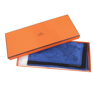 新品同様 エルメス
 カレ45 プチカレ C'est La Fete セラフィット スカーフ
 シルク/シルク マリン 0513
【中古】HERMES レディース
