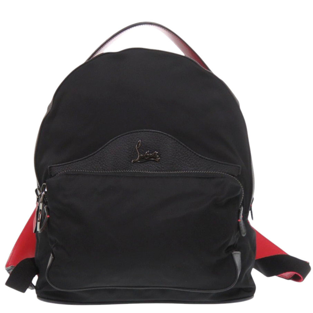 クリスチャンルブタン バックルビ スモール スタッズ 1185168 ナイロン レザー ブラック リュック デイパック 黒 0524【中古】Christian Louboutin