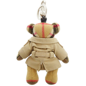 バーバリー トーマスベア チャーム ノバチェック トレンチコート カシミヤ ベージュ キーホルダー 0554【中古】BURBERRY