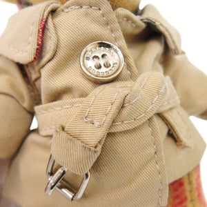 バーバリー トーマスベア チャーム ノバチェック トレンチコート カシミヤ ベージュ キーホルダー 0554【中古】BURBERRY