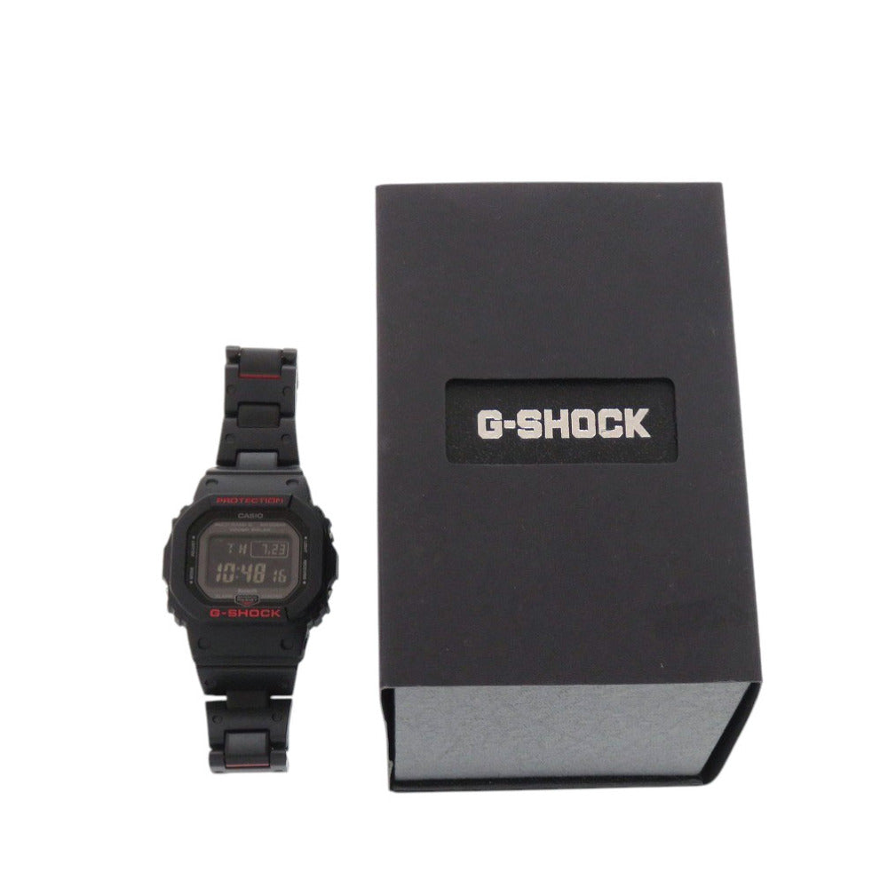 新品同様 カシオ G-SHOCK GW-B5600HR-1JF 樹脂 ブラック レッド タフソーラー デジタル 腕時計 黒 Gショック 0577【中古】CASIO