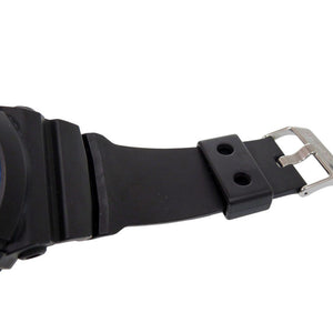 美品 カシオ G-SHOCK GAW-100B-1A2JF 樹脂 アルミ ブラック ブルー タフソーラー 腕時計 黒 Gショック 0579【中古】CASIO