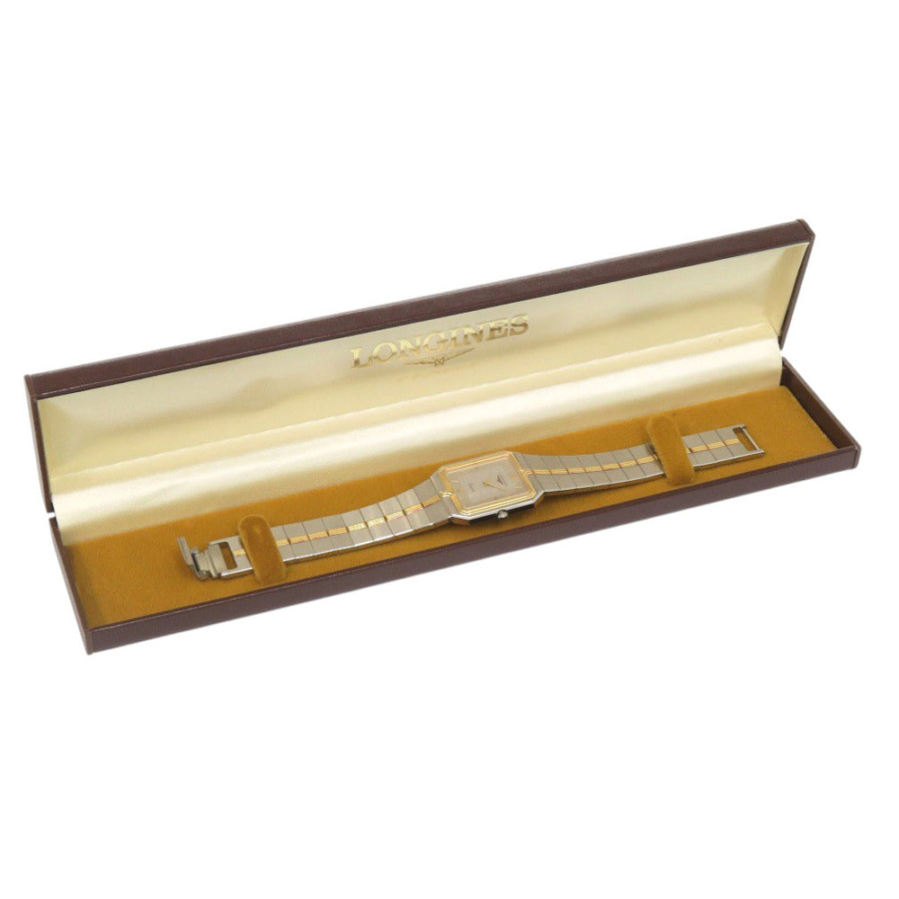 ロンジン フラッグシップ 962 4956 SS シルバー ゴールド クオーツ 腕時計 0581【中古】LONGINES