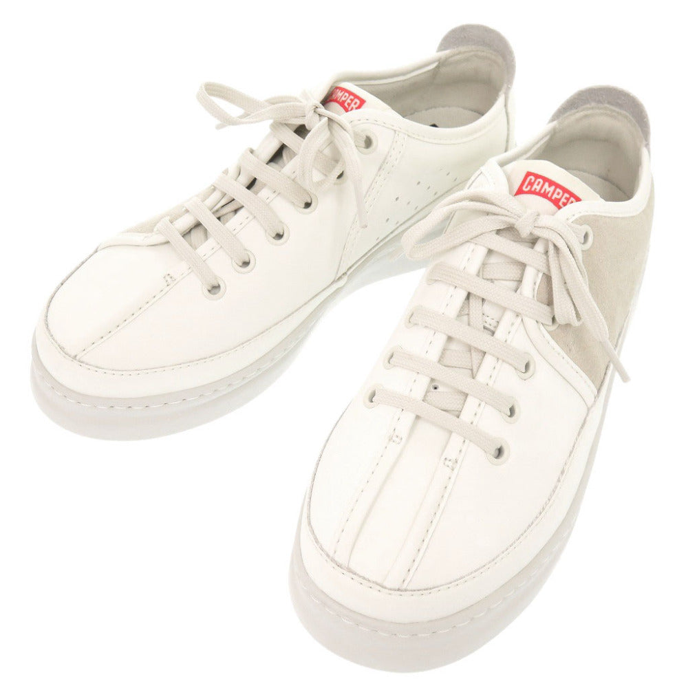 未使用 カンペール TWINS ツインズ サイズ38(24cm) K201580 レザー スエード ホワイト スニーカー 0618【中古】CAMPER