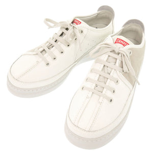 未使用 カンペール TWINS ツインズ サイズ38(24cm) K201580 レザー スエード ホワイト スニーカー 0618【中古】CAMPER
