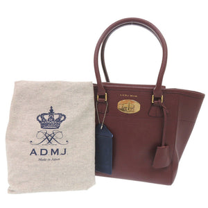 美品 エーディーエムジェイ レザー ボルドー ハンドバッグ トートバッグ 0625【中古】ADMJアクセソワ