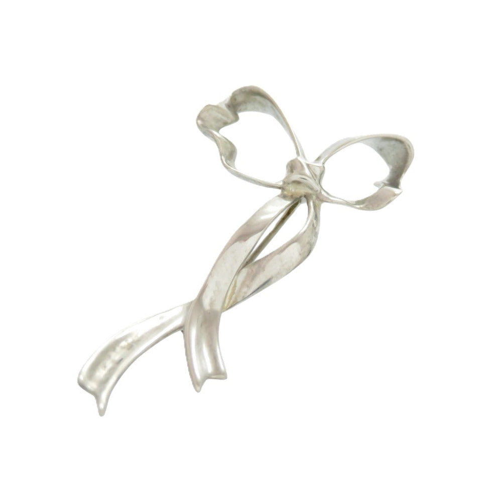 ティファニー リボン ブローチ シルバー925 シルバー 0632【中古】TIFFANY&Co.